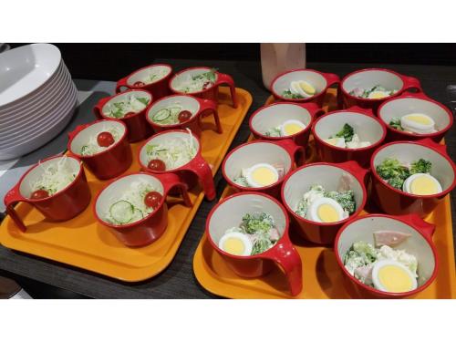 a group of cups of food on a tray at My Hotel Okazaki - Vacation STAY 40799v in Okazaki