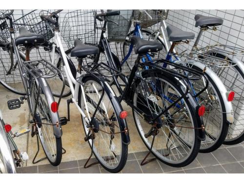 a group of bikes parked next to each other at My Hotel Okazaki - Vacation STAY 40782v in Okazaki