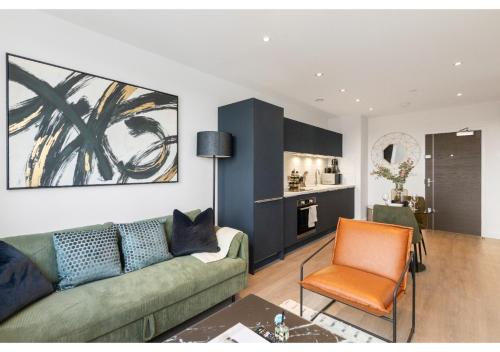 Η κουζίνα ή μικρή κουζίνα στο Sophisticated Living: 1-BR Flat in Beckenham