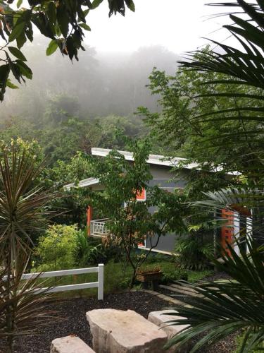 a house in the middle of a garden with trees at Bangnu Greenery Resort in Takua Thung