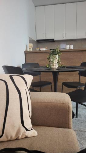 Kuchyň nebo kuchyňský kout v ubytování APARTMENT MOSCOW VRBAS