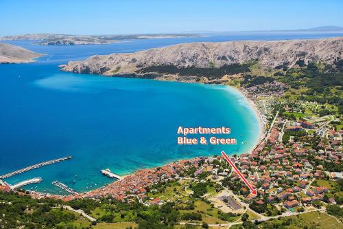 Apartments Blue and Green with Balcony