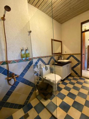 冬山鄉的住宿－歐拉Orla，带淋浴、卫生间和盥洗盆的浴室