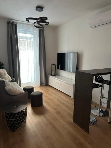 Televízia a/alebo spoločenská miestnosť v ubytovaní Mickey Apartment Old Town