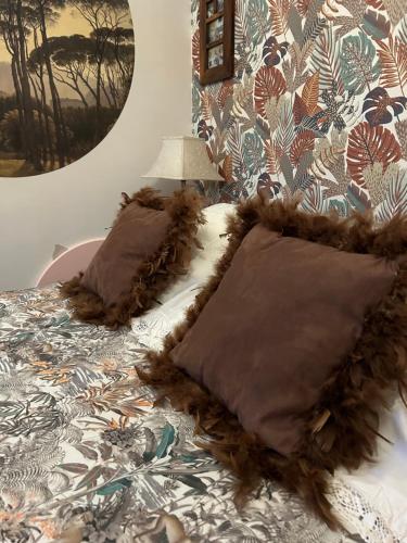 Letto o letti in una camera di Le relais du bord de seine