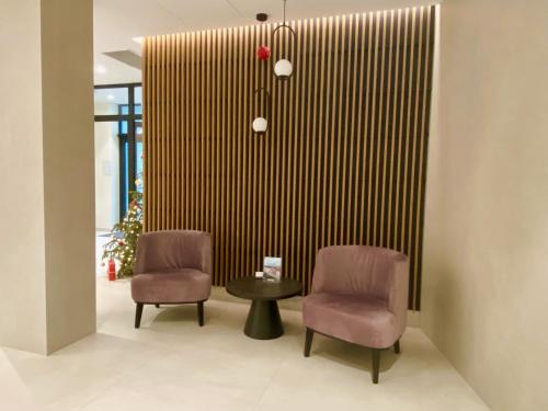 Χώρος καθιστικού στο Apartamenty Marina z widokiem na morze