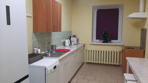 Kuchyň nebo kuchyňský kout v ubytování Rooms near the station