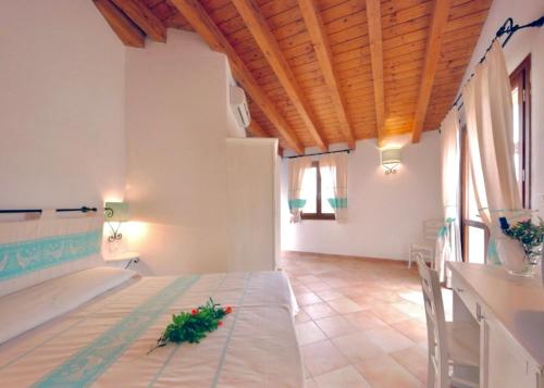 Ένα ή περισσότερα κρεβάτια σε δωμάτιο στο Residence with swimming-pool in Vignola Mare