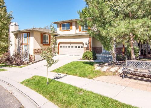 a house with a bench in front of it at Union Cove 3-Plex in Salt Lake with Hot Tub in Midvale