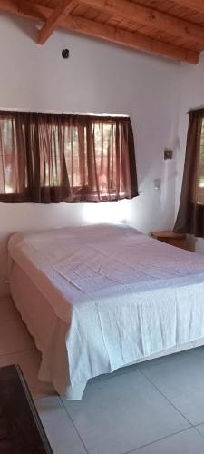 1 dormitorio con 1 cama grande y ventana en Shajar 2 en Villa Gesell