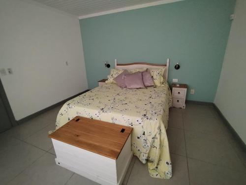 En eller flere senge i et værelse på Casa de playa en jose ignacio uruguay.