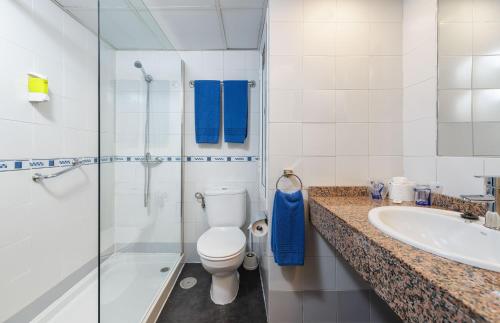 Koupelna v ubytování Hotel New Folías
