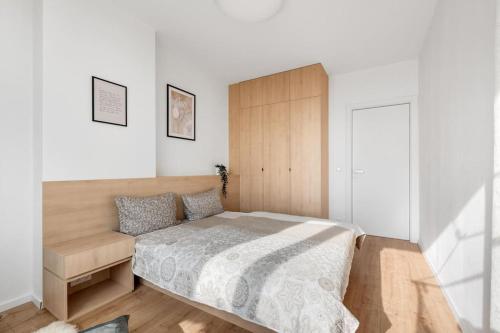 Кровать или кровати в номере On the Danube, city center, free parking