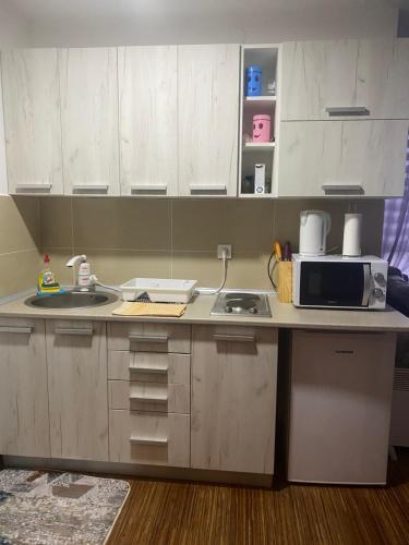 Dapur atau dapur kecil di Castello apartman Kopaonik Kraljevi Cardaci komplex