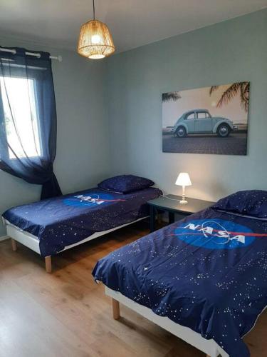 Postel nebo postele na pokoji v ubytování Gîte l'Etape