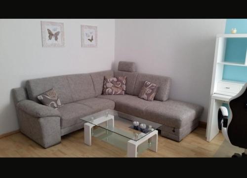 A seating area at Apartment Zwickau 1 Schlafzimmer