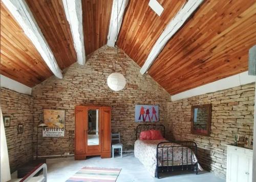 Χώρος καθιστικού στο La ferme de Chazelot