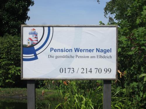 a sign for acision worcester mercyyer magelanguage at Pension Werner Nagel in Wewelsfleth