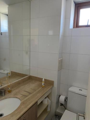 a bathroom with a sink and a toilet at Departamento en San Pedro de la Paz. in San Pedro de la Paz