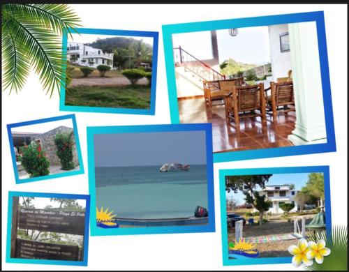 a collage of pictures of houses and the ocean at Villa Alfonsina in Santiago de los Caballeros