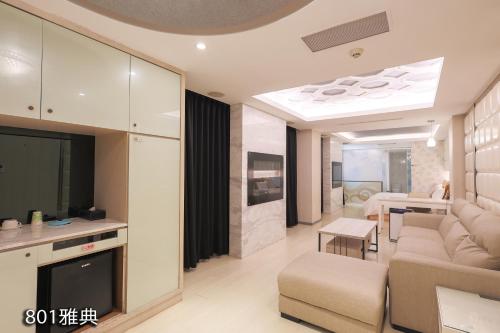 Kuchyň nebo kuchyňský kout v ubytování Chimei Fashion Hotel