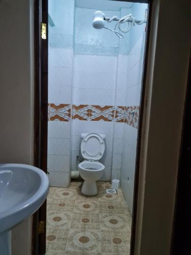 a bathroom with a toilet and a sink at La Ribera Cosy Homes in Bomet