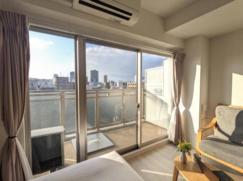 Balkón nebo terasa v ubytování ESLEAD HOTEL Osaka Tsuruhashi