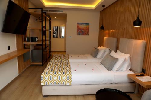 Postel nebo postele na pokoji v ubytování Unico Hotel & Spa Casablanca