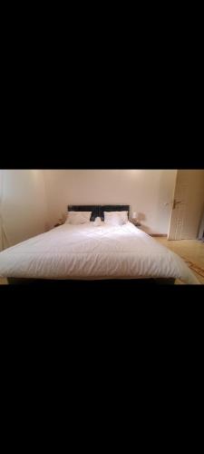 a bedroom with a white bed in a room at الينبوع الأخضر in Al Madinah