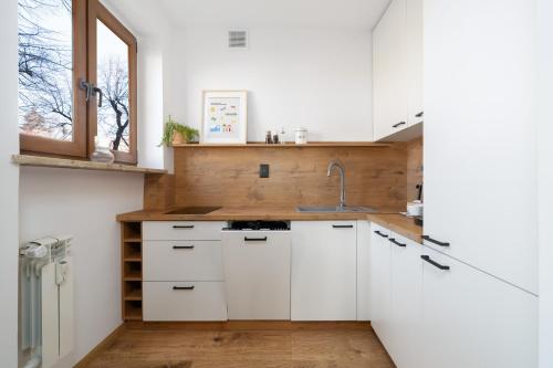 Majoituspaikan Comfortable Two-Bedroom Apartment Poznań by Renters keittiö tai keittotila