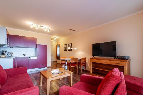 Η κουζίνα ή μικρή κουζίνα στο Hafendomicil Appartement WH10 - Reh