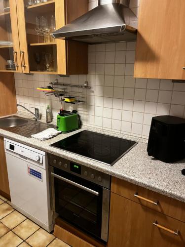 Kuchyň nebo kuchyňský kout v ubytování Wohnung mira