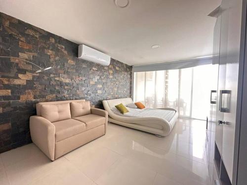 Χώρος καθιστικού στο Prime Location: Fully Equipped Loft in El Laguito