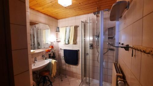 Koupelna v ubytování Ferienhof Oberle