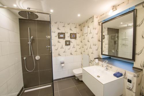 Ein Badezimmer in der Unterkunft Brombeerhaisel