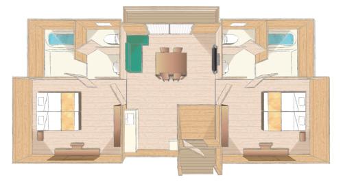 a drawing of the inside of a house at Resol no Mori in Nagara