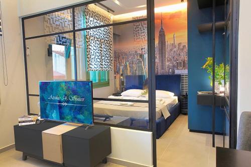 Atsiki's 54 apartmentsにあるベッド