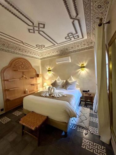 Riad Al Nubalaにあるベッド