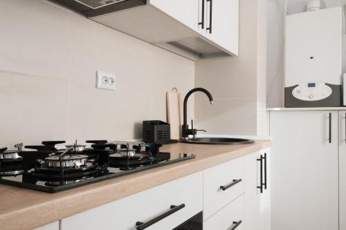 Dapur atau dapur kecil di Konstanzer Nicolina12 - 1 camera, bucaterie, aer conditionat, masina de spalat