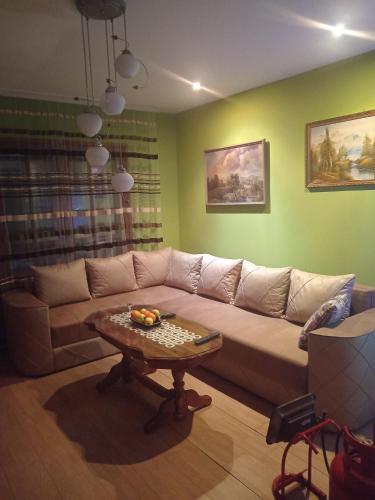 a living room with a couch and a table at Apartman Zivic in Berilovac