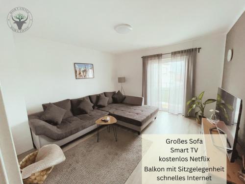 Ruang duduk di Stierpartment am Pfälzer Wald nähe Outlet Center Zweibrücken
