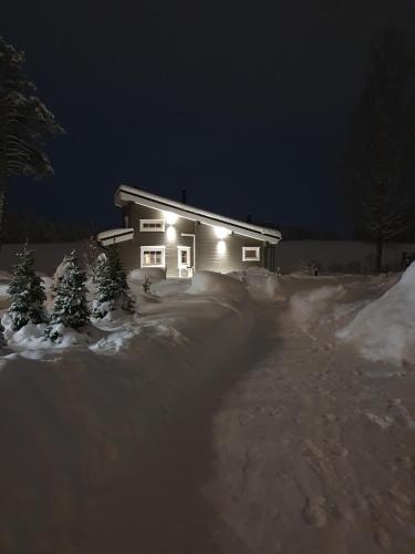 Stunning log cabin 45m2 on the shore of Kallavesi. semasa musim sejuk