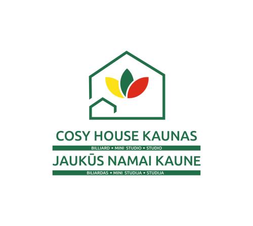 un logo pour une maison confortable kumaus kumaus kumaus normal dans l'établissement Cosy House Mini Studio - Disability Access - Sauna & Parking, à Kaunas
