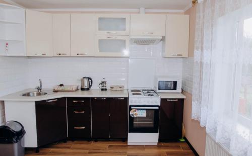 A kitchen or kitchenette at Family House Volosianka