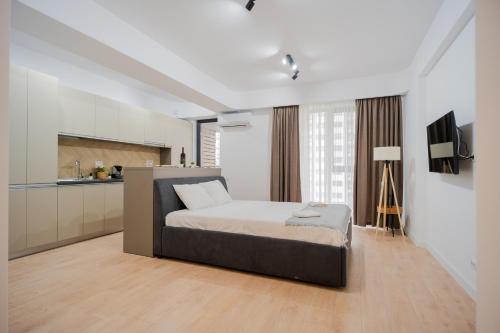 Cama o camas de una habitación en Boulevard Iuliu Maniu Hideaway: Politehnica Studio