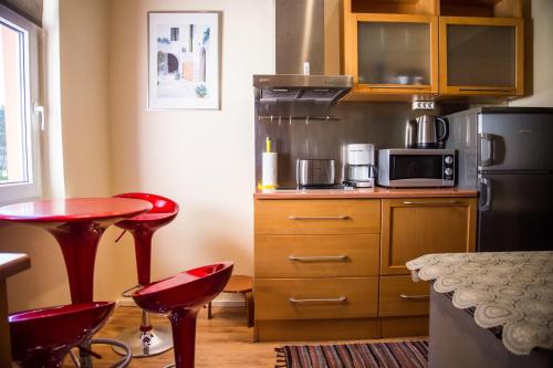 Cuisine ou kitchenette dans l'établissement Suur-Jõe 7 Apartment