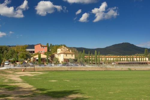 a green field with a building in the background at Relais La Martina in Pietraviva