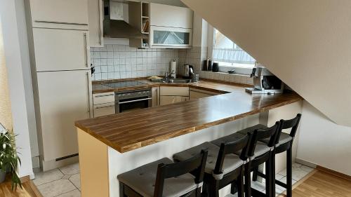 Küche/Küchenzeile in der Unterkunft Ferienwohnung Doberschau, 3 Minuten zu Bautzen