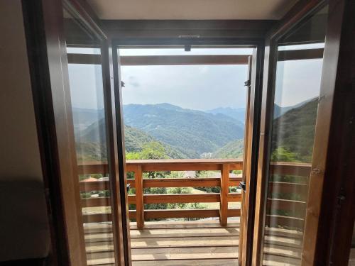 a view from the balcony of a house at Casa con vista in Costa di Serina