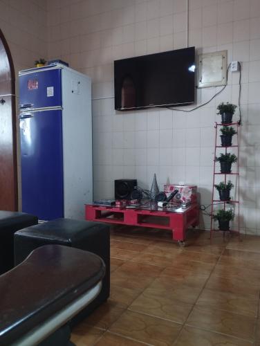 Televisyen dan/atau pusat hiburan di Flor de Lis Hostel